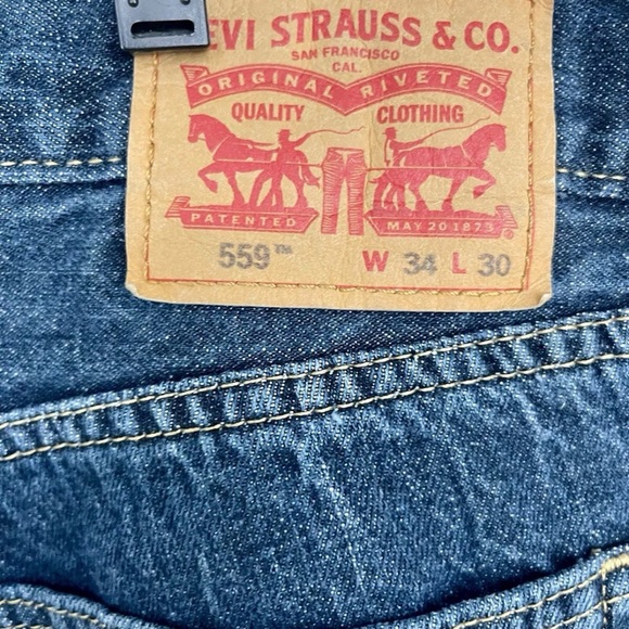 Levi's Men's 559 Relaxed-Straight-Non-Stretch Jeans Range-Dark Wash Size 34x30 - Picture 6 of 10